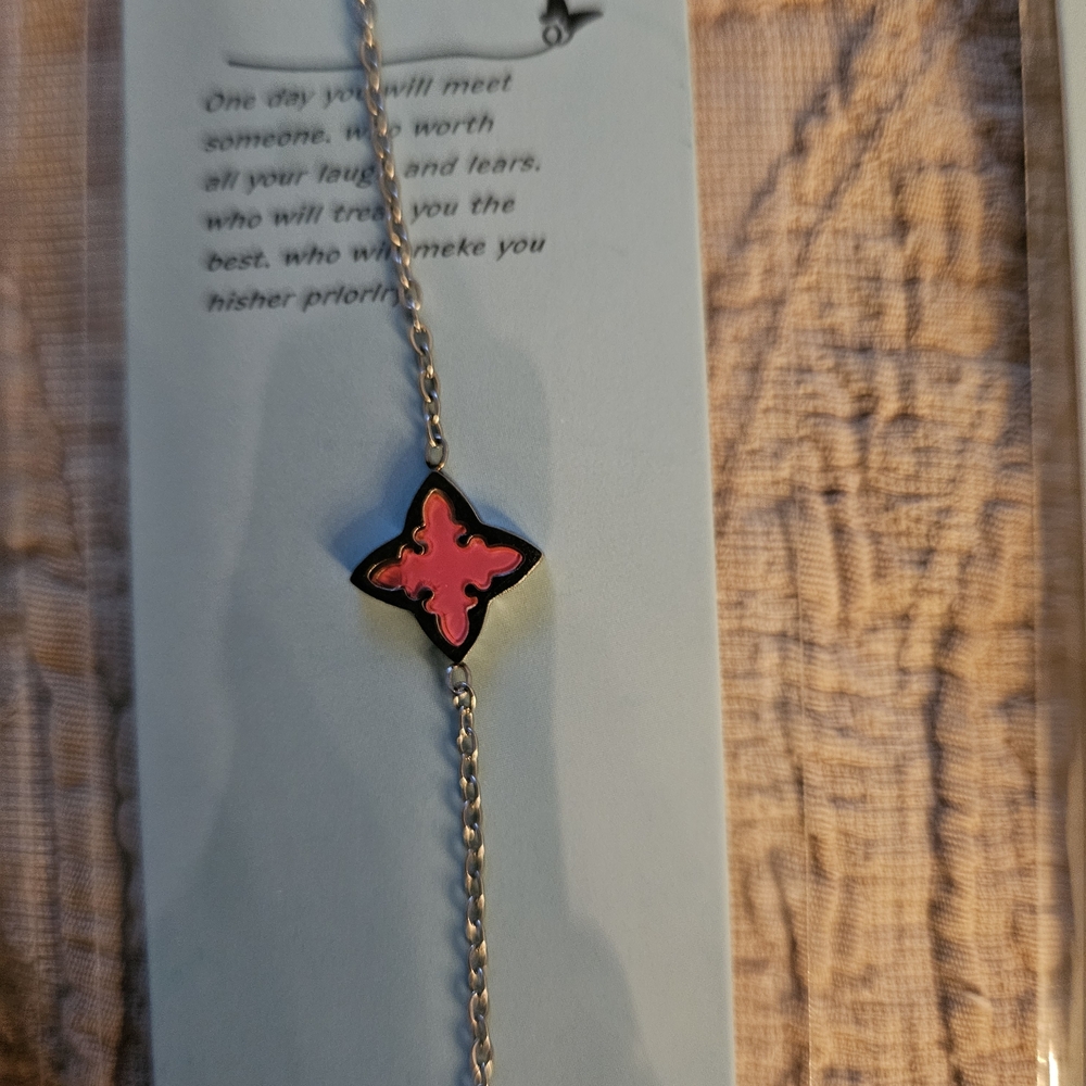 Stainless Steel  Silver Pendant Bracelet